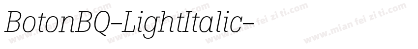 BotonBQ-LightItalic字体转换