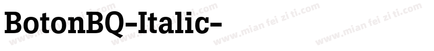 BotonBQ-Italic字体转换