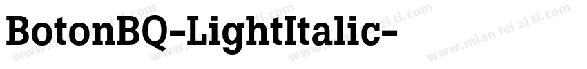 BotonBQ-LightItalic字体转换