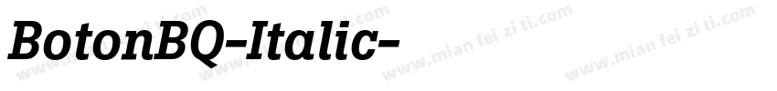 BotonBQ-Italic字体转换
