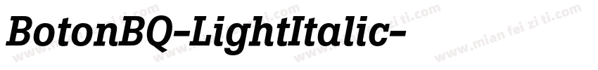 BotonBQ-LightItalic字体转换