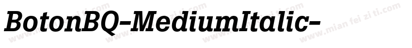 BotonBQ-MediumItalic字体转换