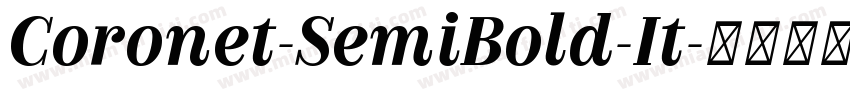 Coronet-SemiBold-It字体转换