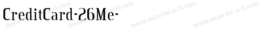CreditCard-26Me字体转换