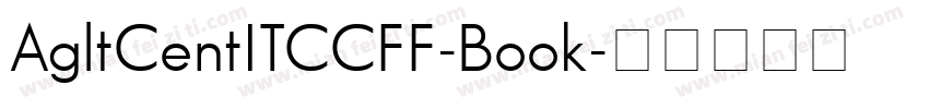 AgltCentITCCFF-Book字体转换