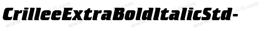 CrilleeExtraBoldItalicStd字体转换