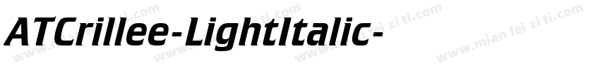 ATCrillee-LightItalic字体转换