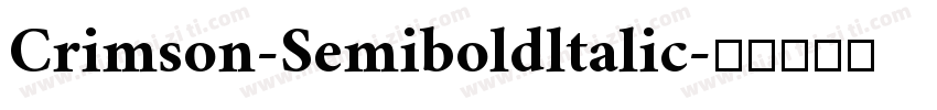 Crimson-Semiboldltalic字体转换