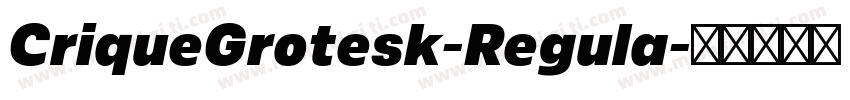 CriqueGrotesk-Regula字体转换