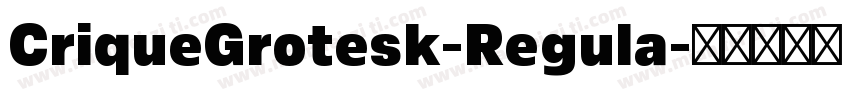CriqueGrotesk-Regula字体转换