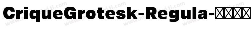 CriqueGrotesk-Regula字体转换