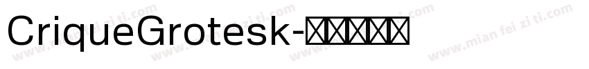 CriqueGrotesk字体转换