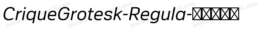 CriqueGrotesk-Regula字体转换