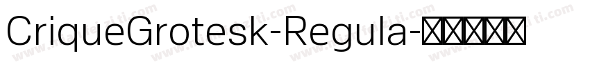 CriqueGrotesk-Regula字体转换