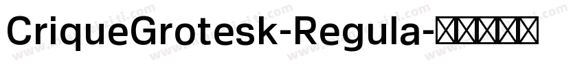 CriqueGrotesk-Regula字体转换