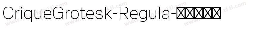 CriqueGrotesk-Regula字体转换