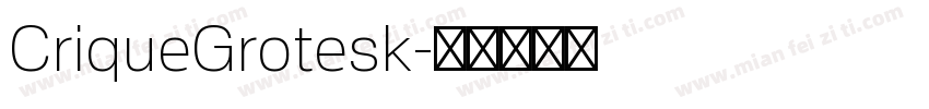 CriqueGrotesk字体转换