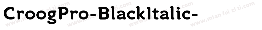CroogPro-BlackItalic字体转换