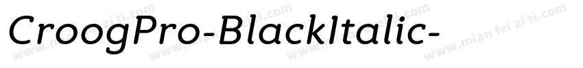 CroogPro-BlackItalic字体转换