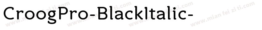 CroogPro-BlackItalic字体转换