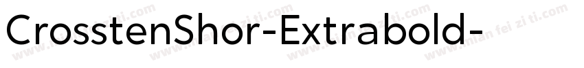 CrosstenShor-Extrabold字体转换
