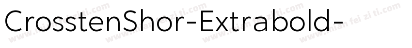 CrosstenShor-Extrabold字体转换