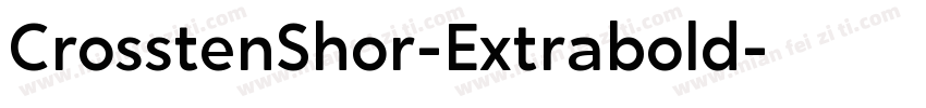 CrosstenShor-Extrabold字体转换