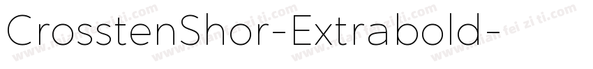 CrosstenShor-Extrabold字体转换