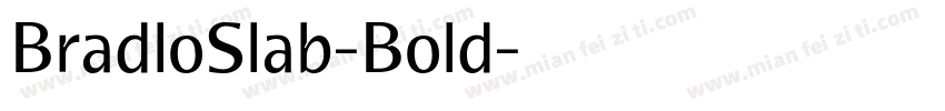 BradloSlab-Bold字体转换