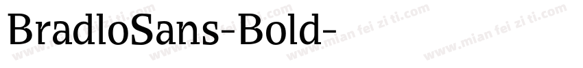 BradloSans-Bold字体转换