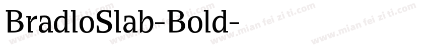 BradloSlab-Bold字体转换
