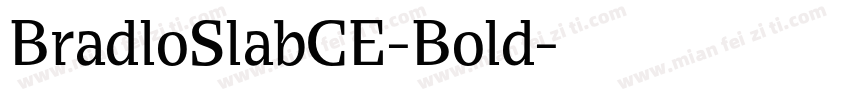 BradloSlabCE-Bold字体转换