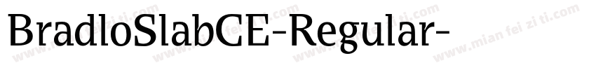 BradloSlabCE-Regular字体转换