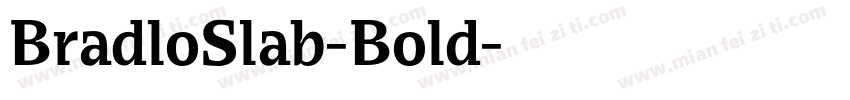 BradloSlab-Bold字体转换