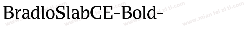 BradloSlabCE-Bold字体转换