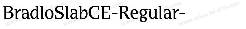 BradloSlabCE-Regular字体转换