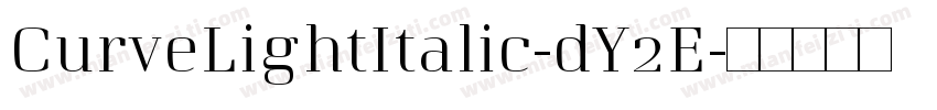 CurveLightItalic-dY2E字体转换