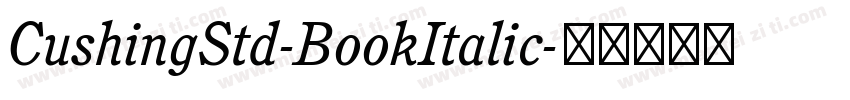 CushingStd-BookItalic字体转换