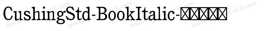 CushingStd-BookItalic字体转换