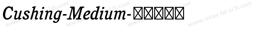 Cushing-Medium字体转换