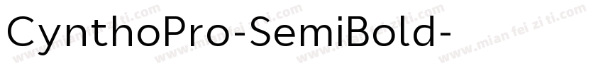 CynthoPro-SemiBold字体转换