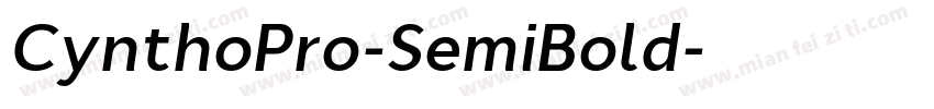 CynthoPro-SemiBold字体转换