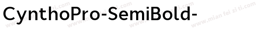 CynthoPro-SemiBold字体转换
