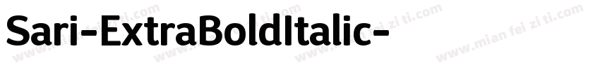 Sari-ExtraBoldItalic字体转换