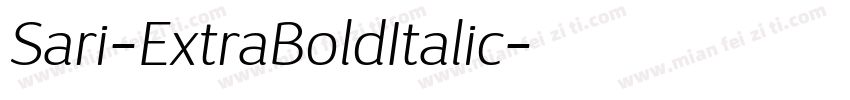 Sari-ExtraBoldItalic字体转换