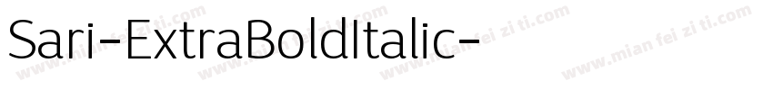 Sari-ExtraBoldItalic字体转换
