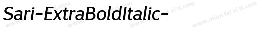 Sari-ExtraBoldItalic字体转换
