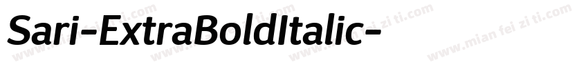 Sari-ExtraBoldItalic字体转换