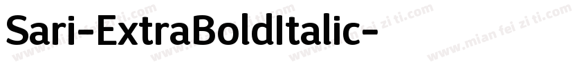 Sari-ExtraBoldItalic字体转换