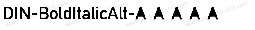 DIN-BoldItalicAlt字体转换